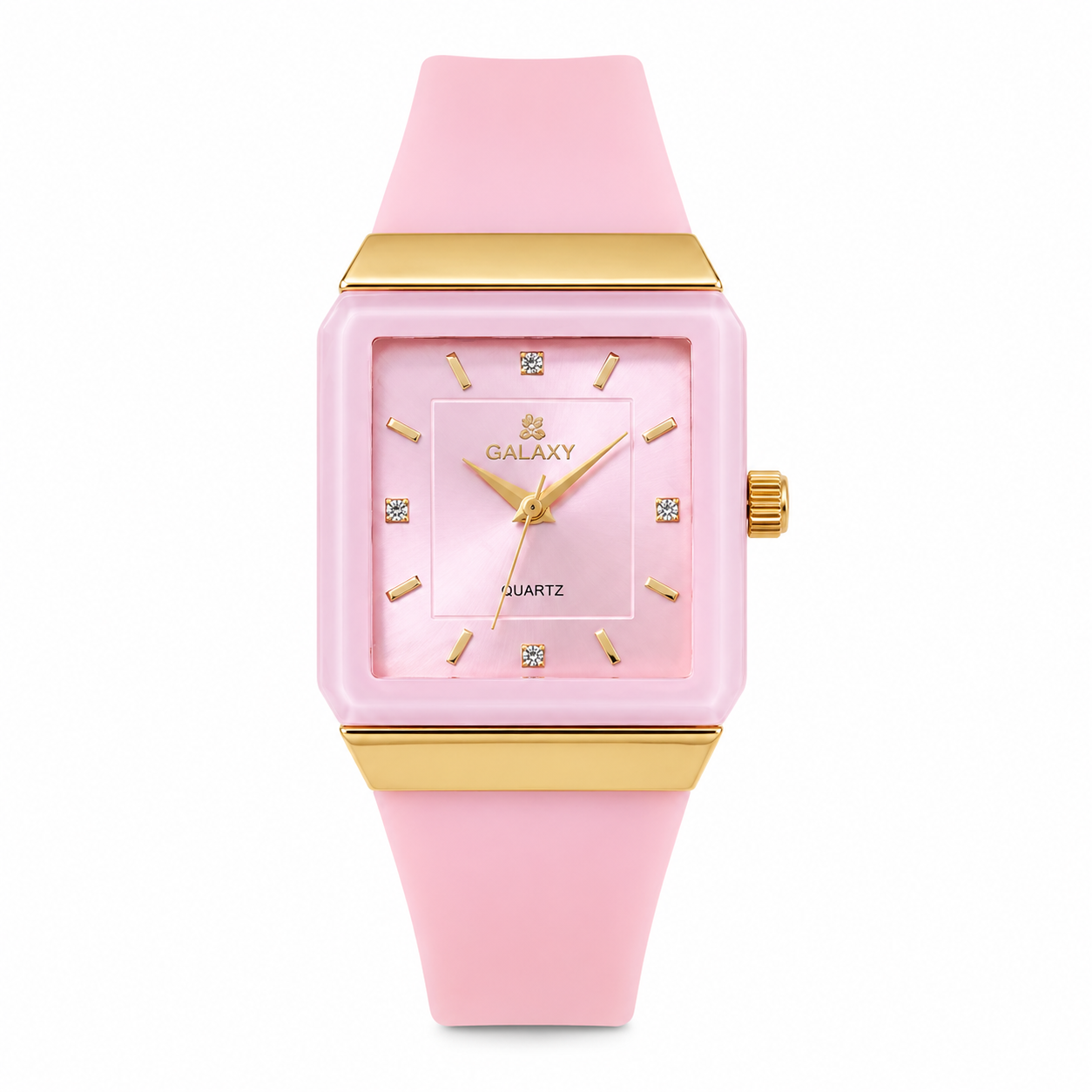 Luxury Square Women's Quartz Watch – Gold Accent Edition