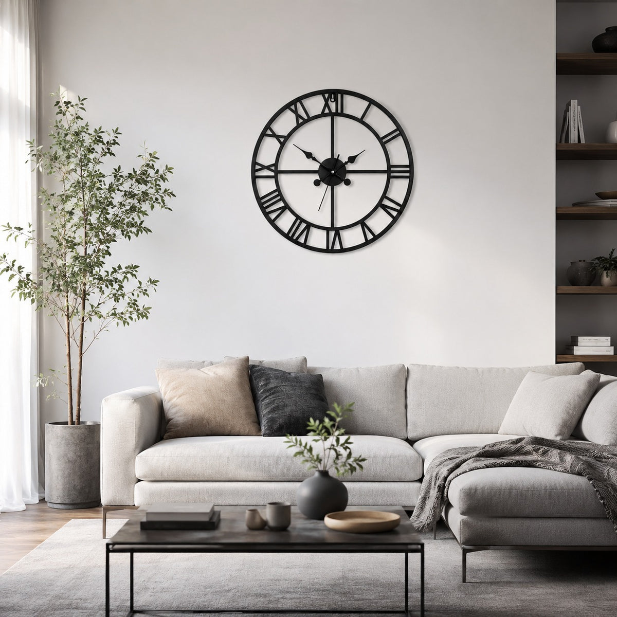 Roman Style Metal Wall Clock – Modern Minimalist Home Décor in 15 & 18 inches!